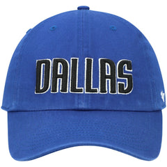 Royal Dallas Mavericks '47 Clean Up Wordmark Adjustable Hat sale | NBA