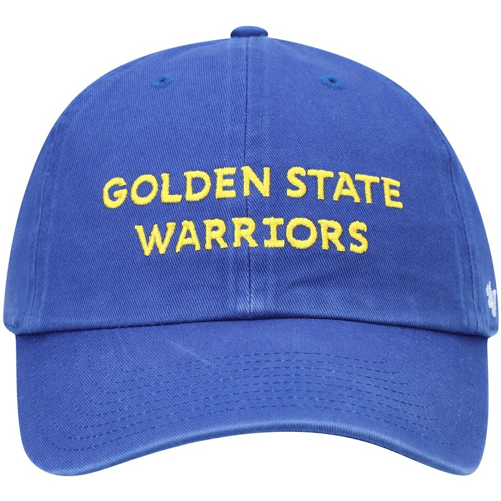 Royal Golden State Warriors '47 Clean Up Wordmark Adjustable Hat sale | NBA