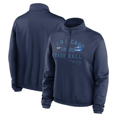 Chicago White Sox Nike Women's Rewind Splice Half-Zip Semi-Cropped Bubble Hem Sweatshirt - MLB Sweatshirts