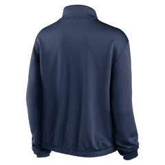 Chicago White Sox Nike Women's Rewind Splice Half-Zip Semi-Cropped Bubble Hem Sweatshirt - MLB Sweatshirts