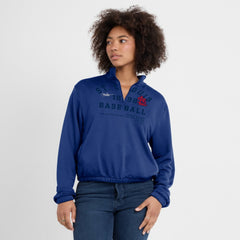 St. Louis Cardinals Nike Women's Rewind Splice Half-Zip Semi-Cropped Bubble Hem Sweatshirt - MLB Sweatshirts