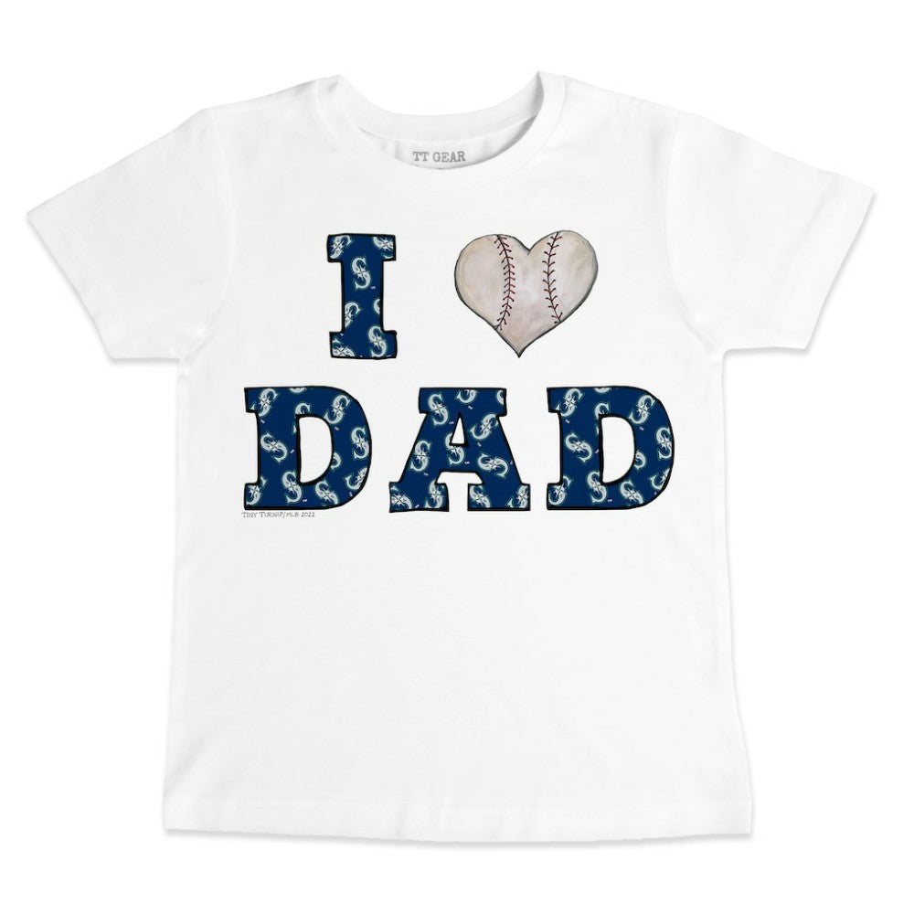 Seattle Mariners Tiny Turnip Youth I Love Dad T-Shirt - MLB T-shirts