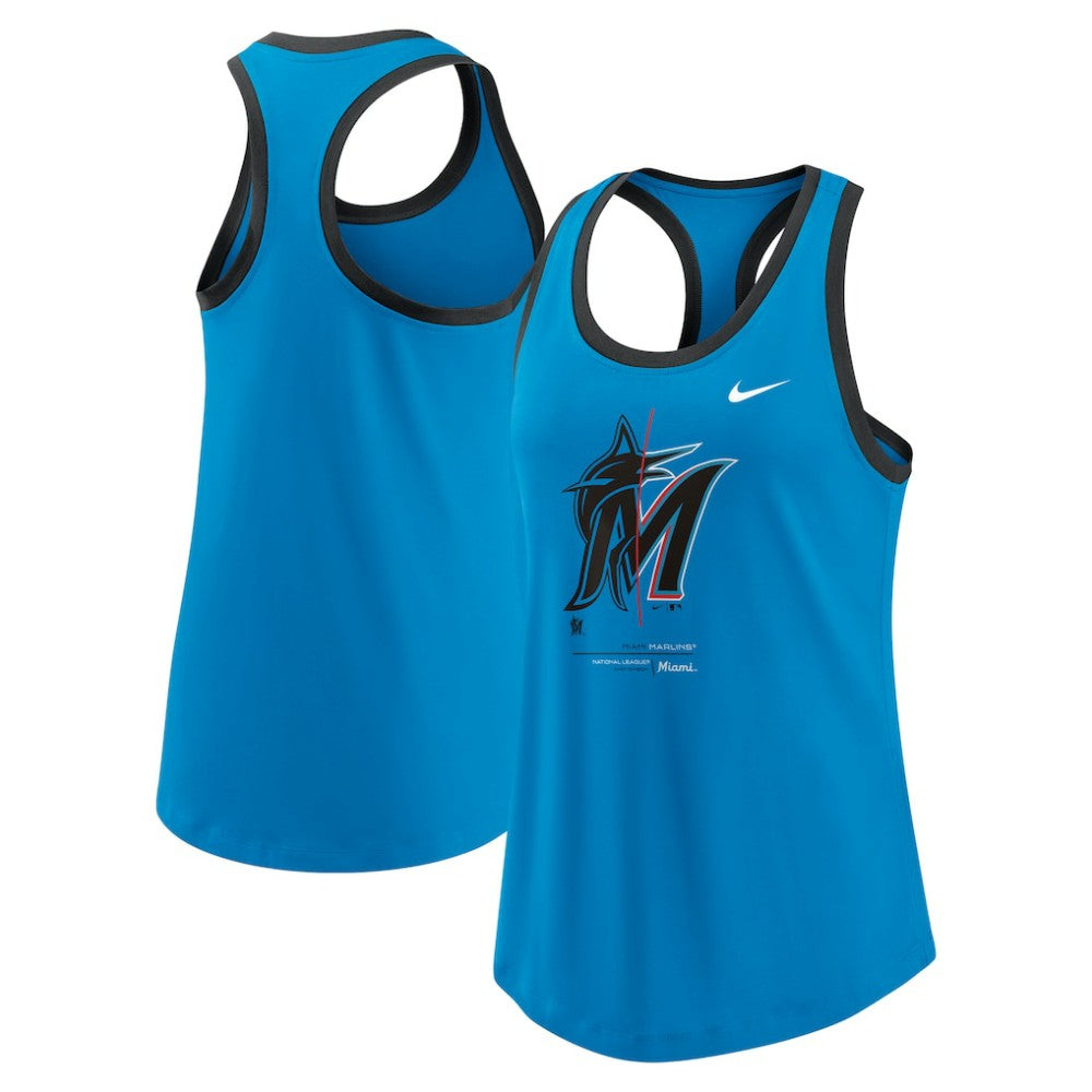 Miami Marlins Nike Women's Tech Tri-Blend Tank Top - MLB Tanks