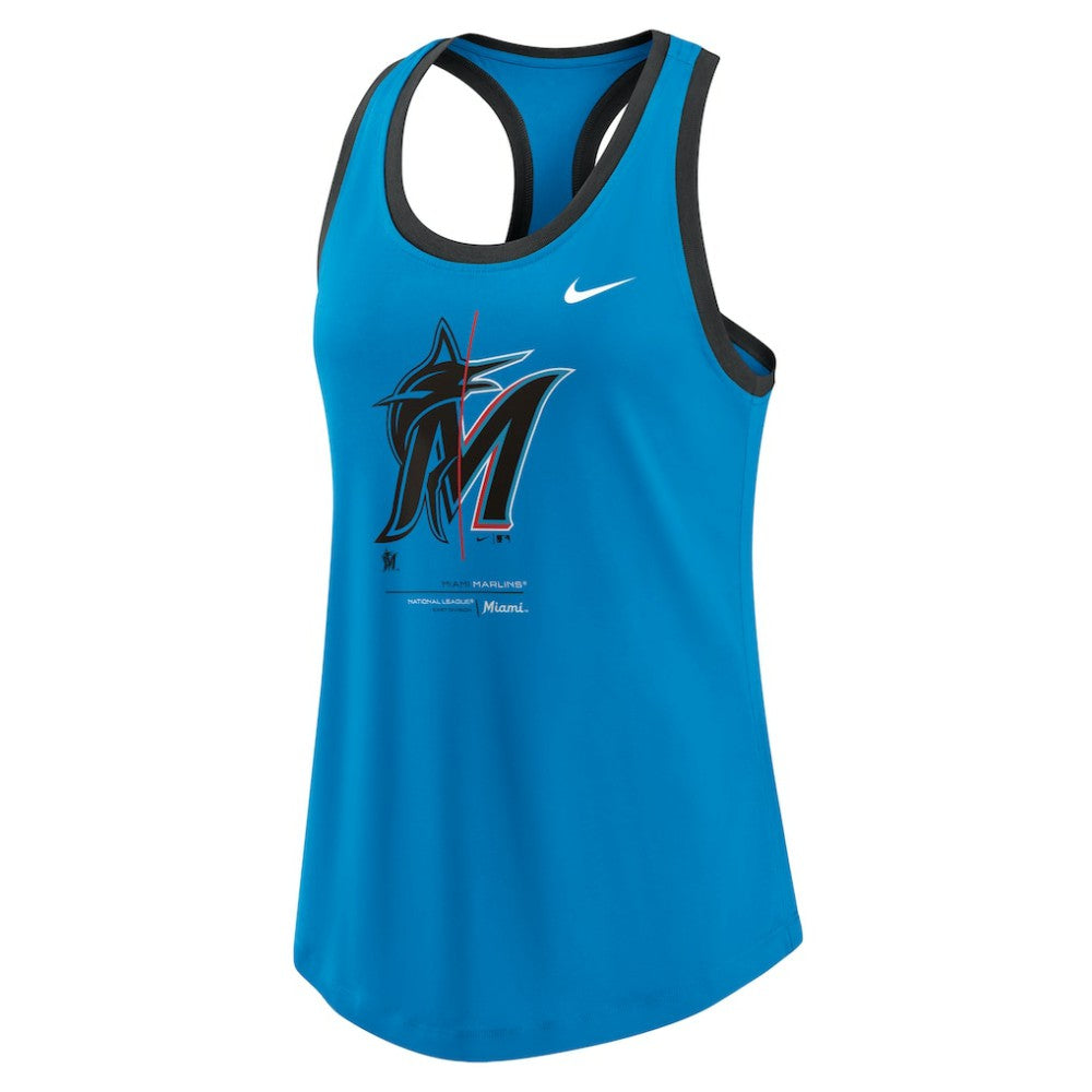 Miami Marlins Nike Women's Tech Tri-Blend Tank Top - MLB Tanks