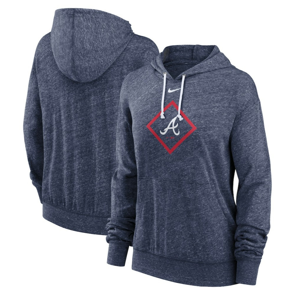 Atlanta Braves Nike Women's Diamond Icon Gym Vintage Lightweight Hooded Top - MLB Tops