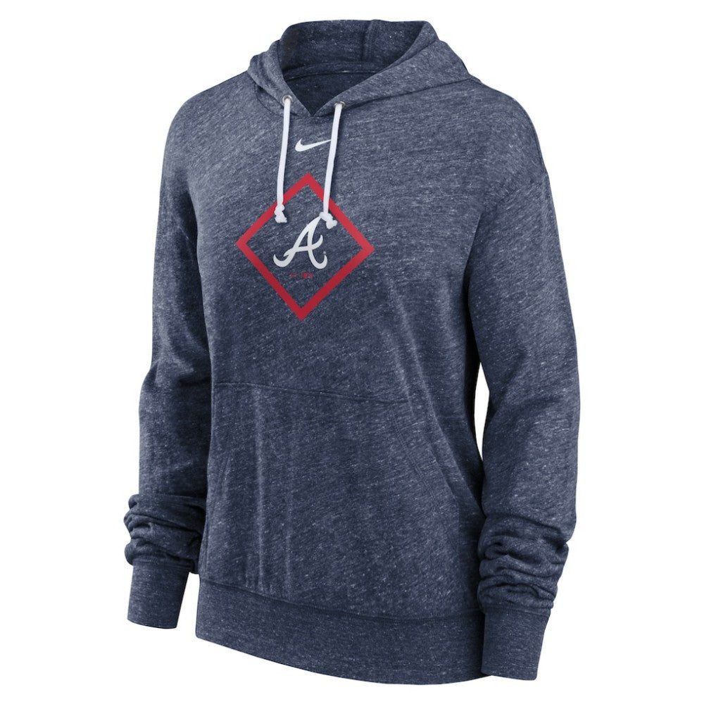 Atlanta Braves Nike Women's Diamond Icon Gym Vintage Lightweight Hooded Top - MLB Tops