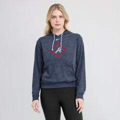 Atlanta Braves Nike Women's Diamond Icon Gym Vintage Lightweight Hooded Top - MLB Tops
