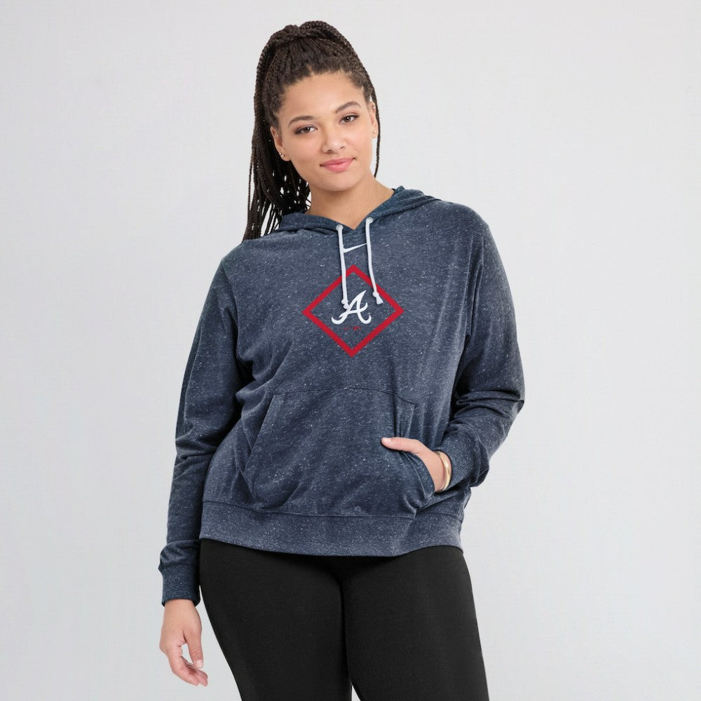 Atlanta Braves Nike Women's Diamond Icon Gym Vintage Lightweight Hooded Top - MLB Tops