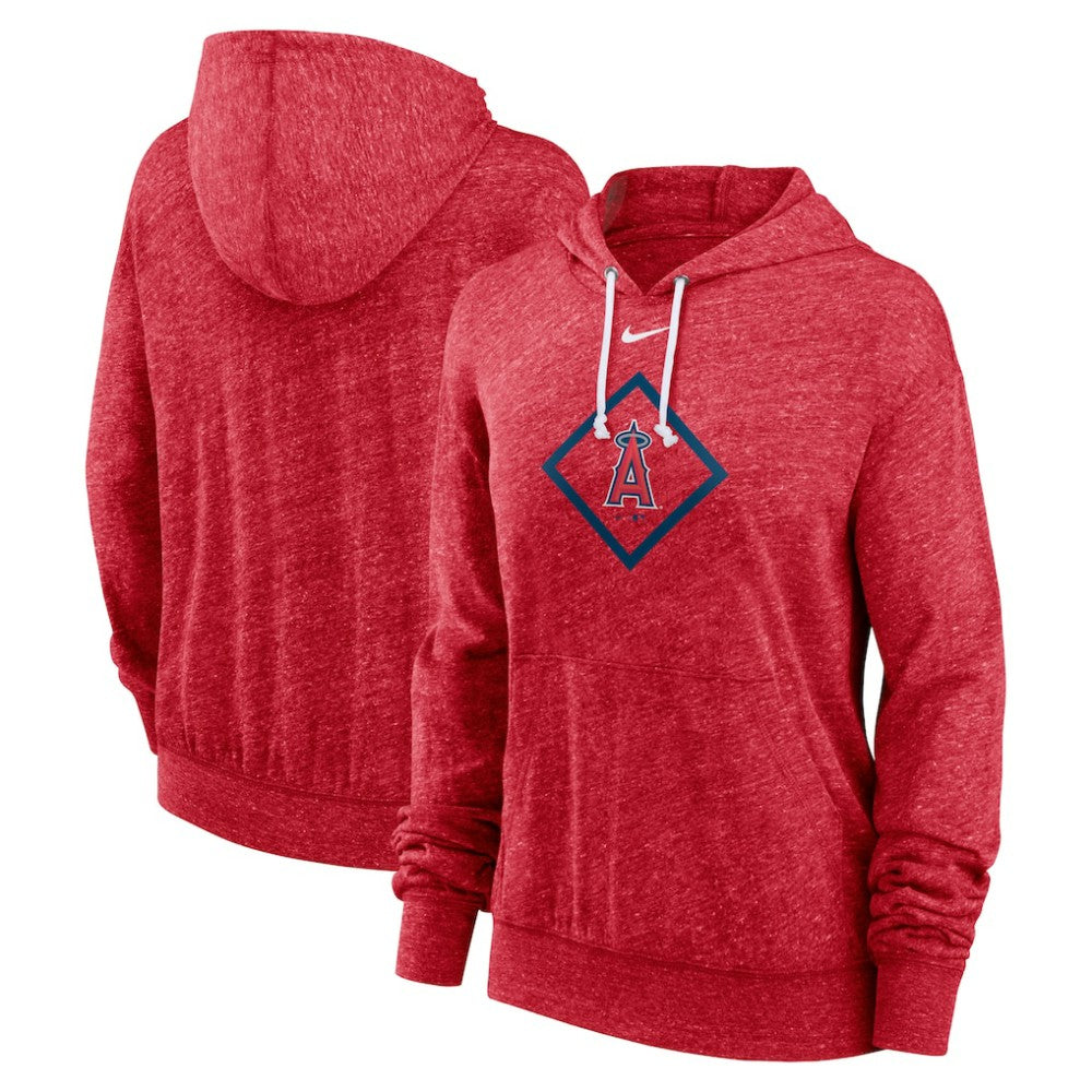 Los Angeles Angels Nike Women's Diamond Icon Gym Vintage Lightweight Hooded Top - MLB Tops