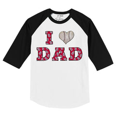 St. Louis Cardinals Tiny Turnip Youth I Love Dad 3/4-Sleeve Raglan T-Shirt - MLB T-shirts