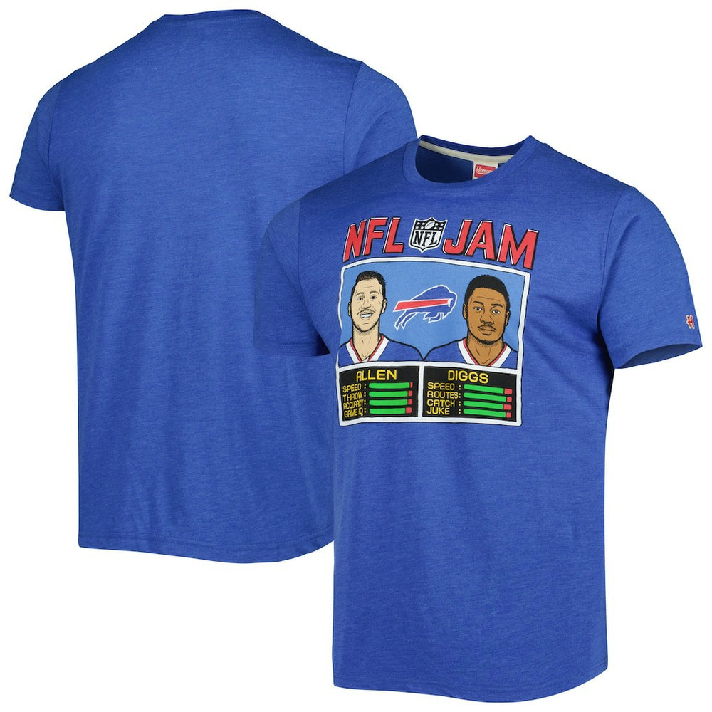 Buffalo Bills Josh Allen & Stefon Diggs  Homage Unisex NFL Jam Tri-Blend T-Shirt | NFL New