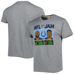 Indianapolis Colts Jonathan Taylor & Shaquille Leonard  Homage Unisex NFL Jam Tri-Blend T-Shirt | NFL Discount