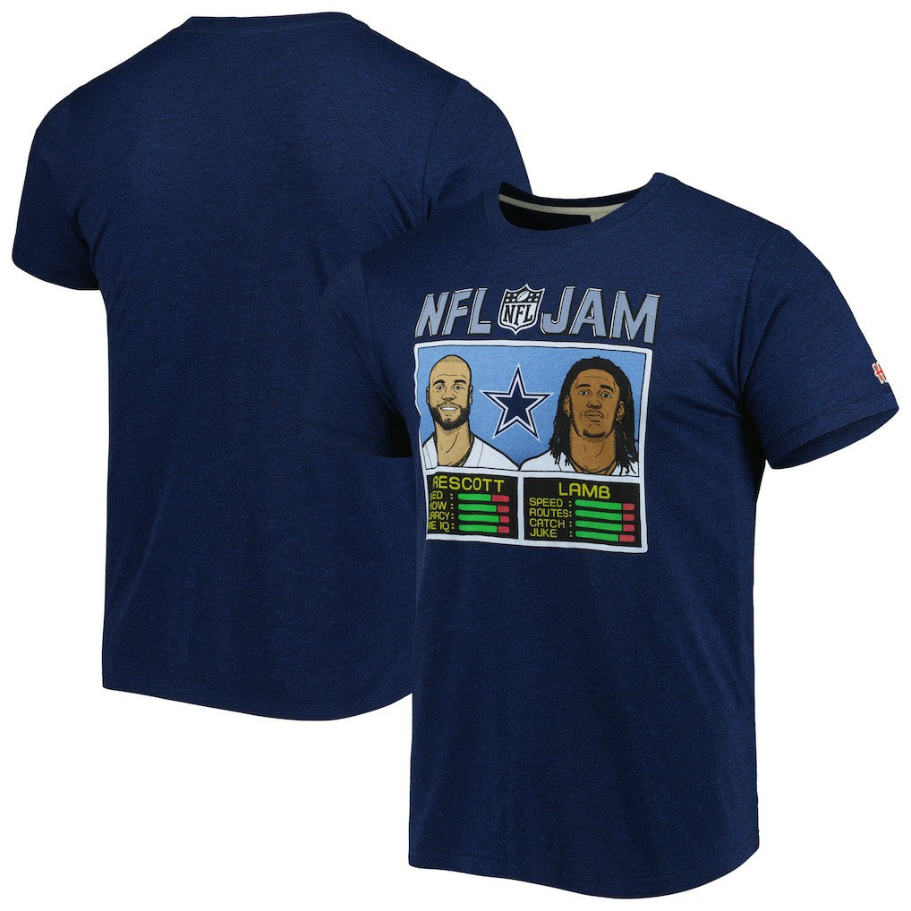 Dallas Cowboys CeeDee Lamb & Dak Prescott  Homage Unisex NFL Jam Tri-Blend T-Shirt | NFL On sale