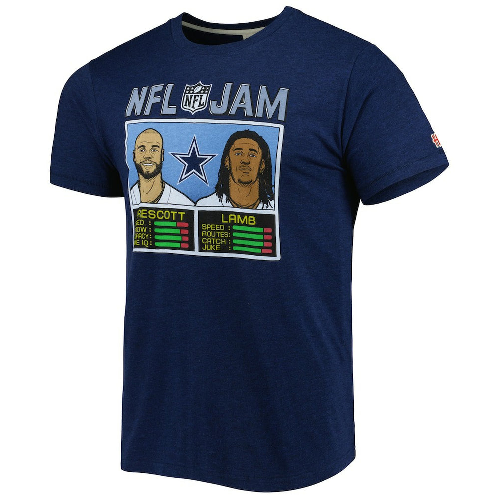 Dallas Cowboys CeeDee Lamb & Dak Prescott  Homage Unisex NFL Jam Tri-Blend T-Shirt | NFL On sale