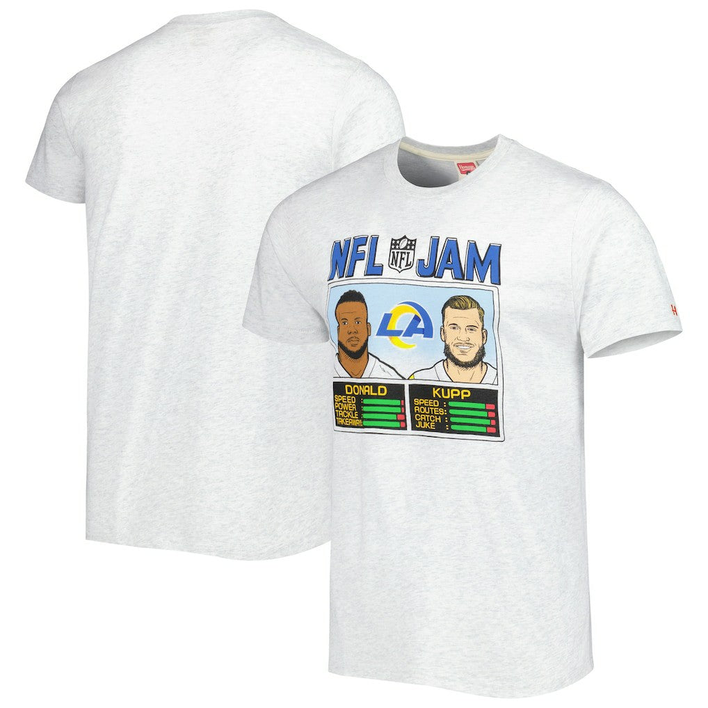Los Angeles Rams Aaron Donald & Cooper Kupp  Homage Unisex NFL Jam Tri-Blend T-Shirt | NFL New