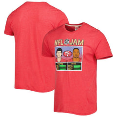 San Francisco 49ers Jerry Rice & Steve Young  Homage Unisex NFL Jam Retired Tri-Blend T-Shirt | NFL New
