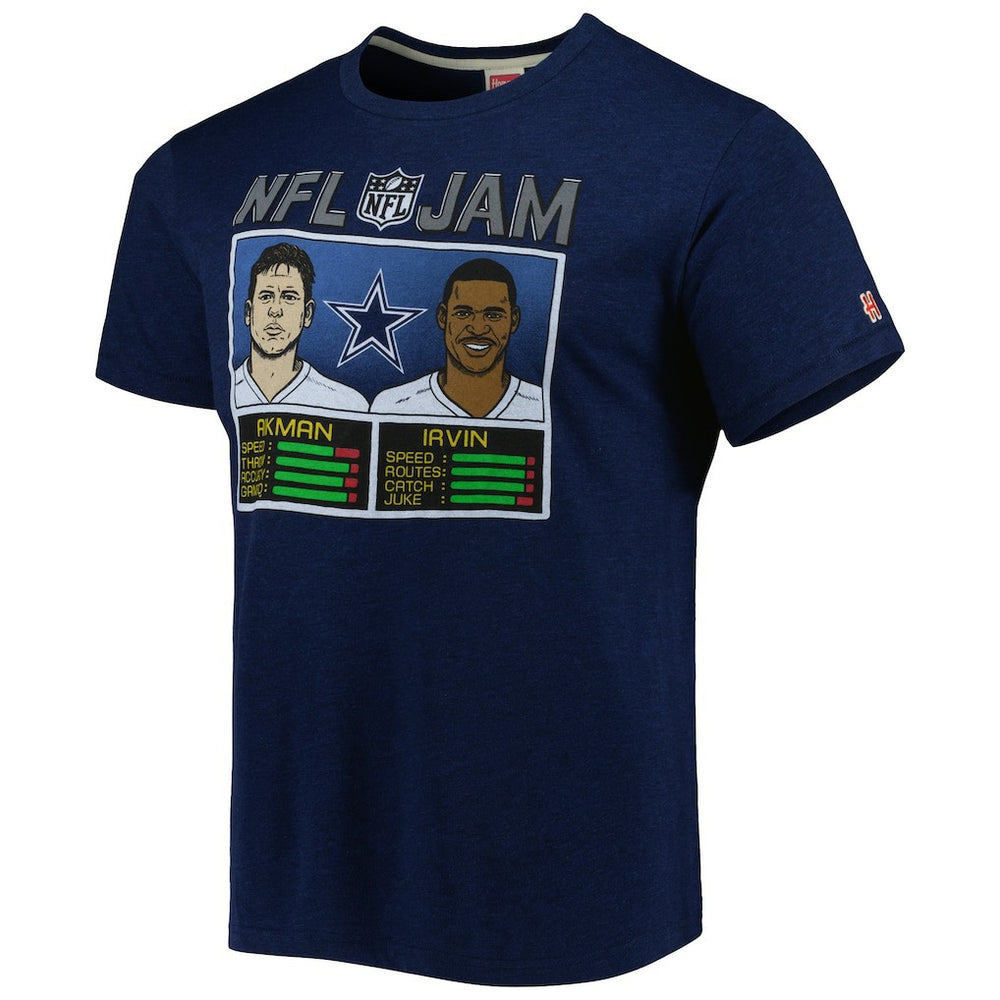 Dallas Cowboys Troy Aikman & Michael Irvin  Homage Unisex NFL Jam Retired Tri-Blend T-Shirt | NFL Sale