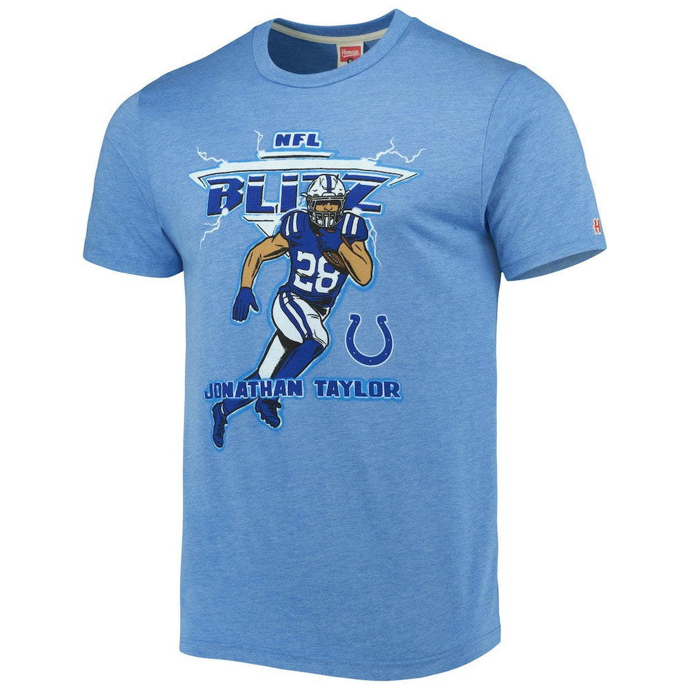 Indianapolis Colts Jonathan Taylor  Homage Unisex NFL Blitz Player Tri-Blend T-Shirt | NFL Online