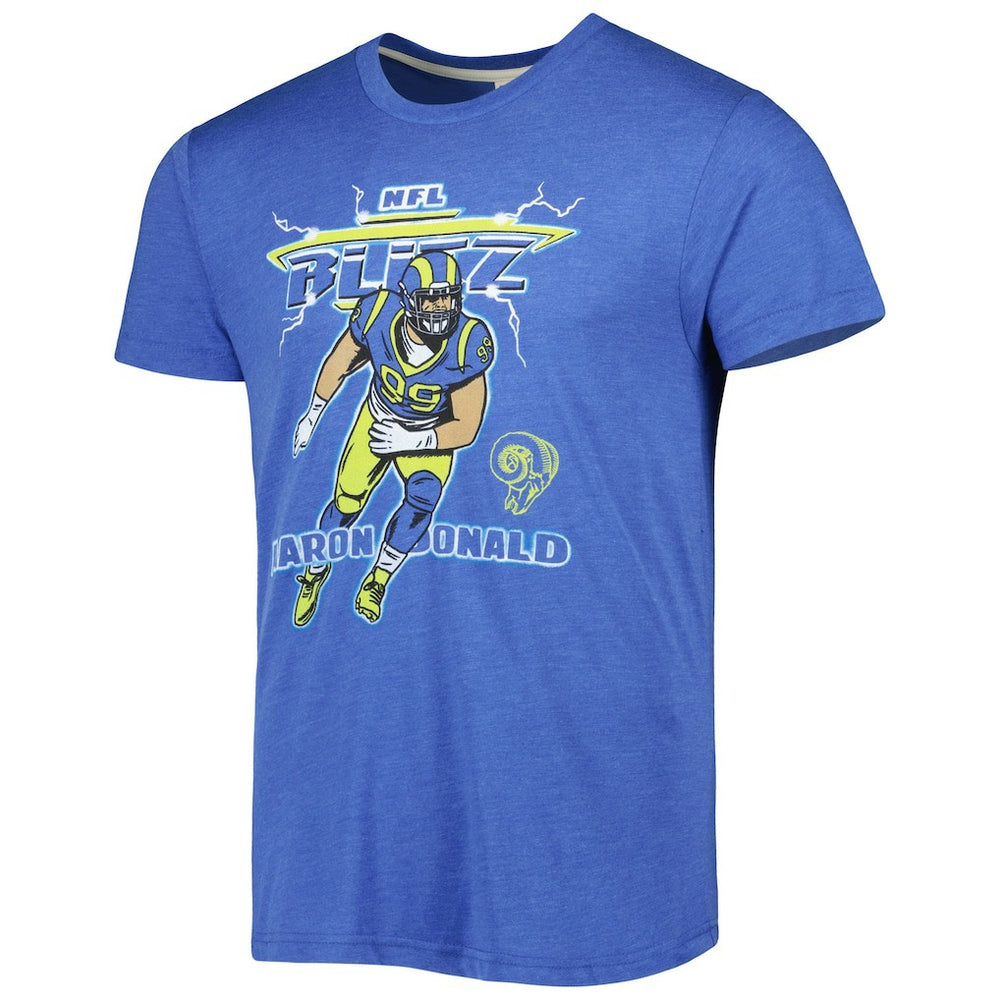 Los Angeles Rams Aaron Donald  Homage Unisex NFL Blitz Player Tri-Blend T-Shirt | NFL US