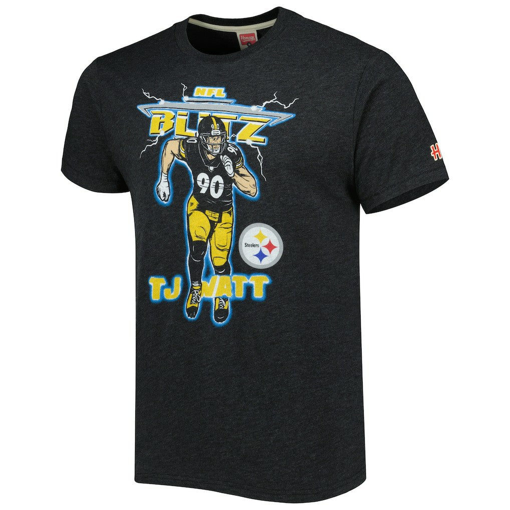 Pittsburgh Steelers T.J. Watt  Homage Unisex NFL Blitz Player Tri-Blend T-Shirt | NFL US