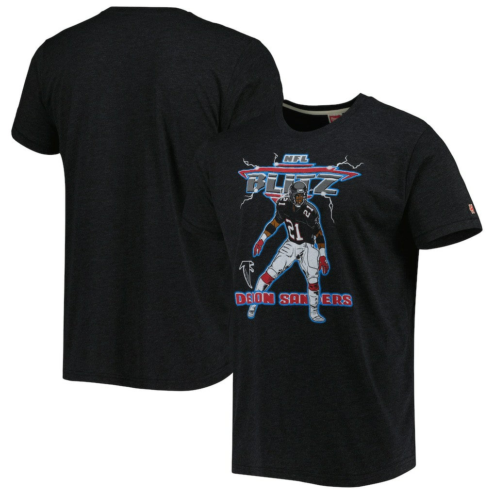 Atlanta Falcons Deion Sanders  Homage Unisex NFL Blitz Retired Player Tri-Blend T-Shirt | NFL Online