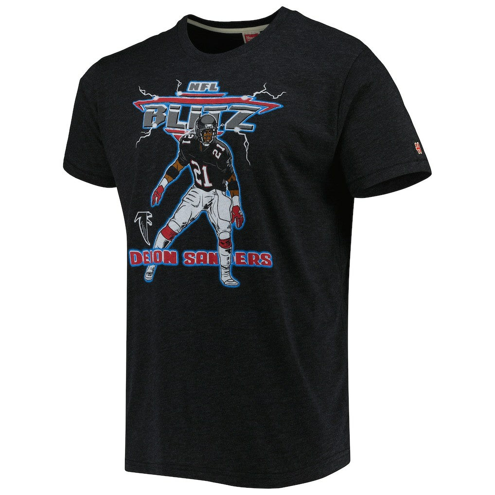 Atlanta Falcons Deion Sanders  Homage Unisex NFL Blitz Retired Player Tri-Blend T-Shirt | NFL Online