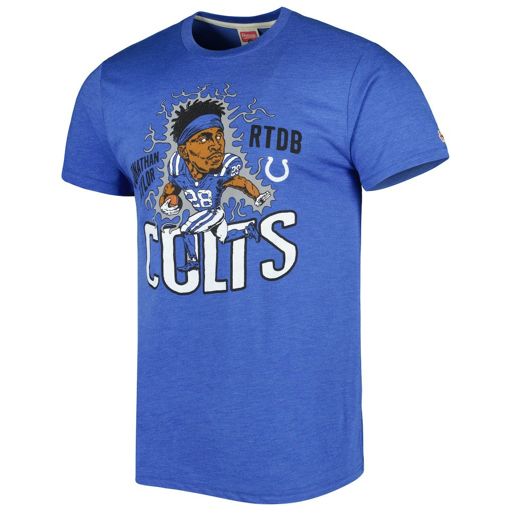 Indianapolis Colts Jonathan Taylor  Homage Unisex Caricature Player Tri-Blend T-Shirt | NFL US