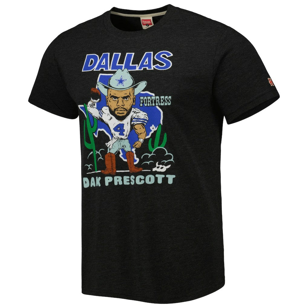 Dallas Cowboys Dak Prescott  Homage Unisex Caricature Player Tri-Blend T-Shirt | NFL US