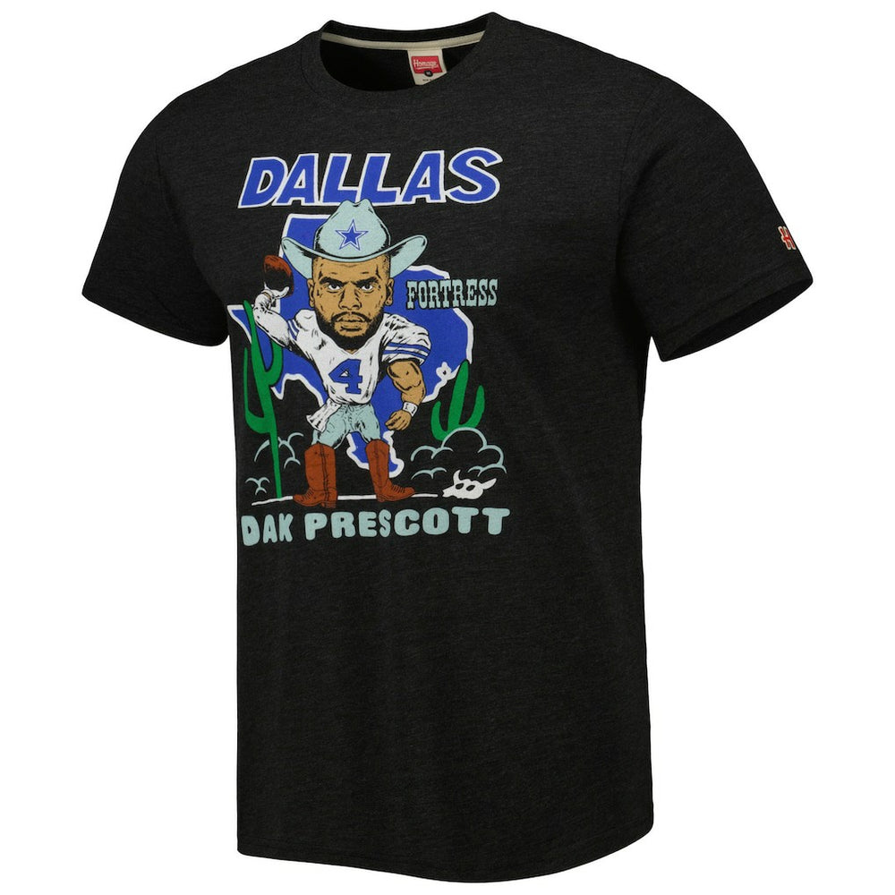 Dallas Cowboys Dak Prescott  Homage Unisex Caricature Player Tri-Blend T-Shirt | NFL US