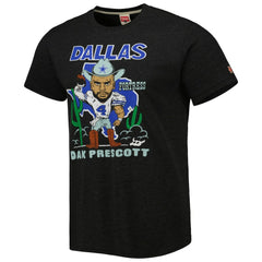 Dallas Cowboys Dak Prescott  Homage Unisex Caricature Player Tri-Blend T-Shirt | NFL US