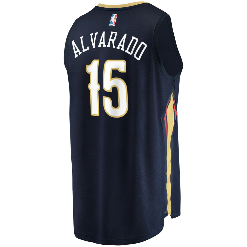 Navy Jose Alvarado New Orleans Pelicans Fast Break Replica Jersey | NBA