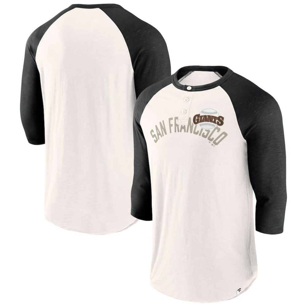 San Francisco Giants Fanatics Backdoor Slider Raglan 3/4-Sleeve T-Shirt - MLB T-shirts