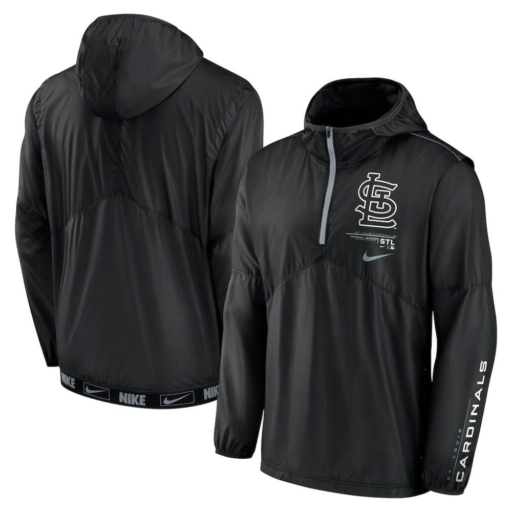 St. Louis Cardinals Nike Authentic Night Game Performance Half-Zip Windbreaker - MLB Windbreaker
