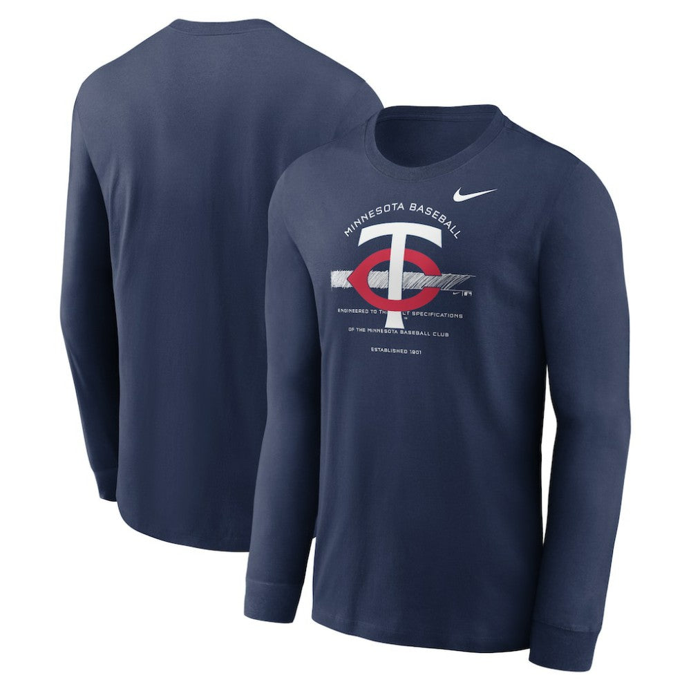 Minnesota Twins Nike Over Arch Performance Long Sleeve T-Shirt - MLB T-shirts