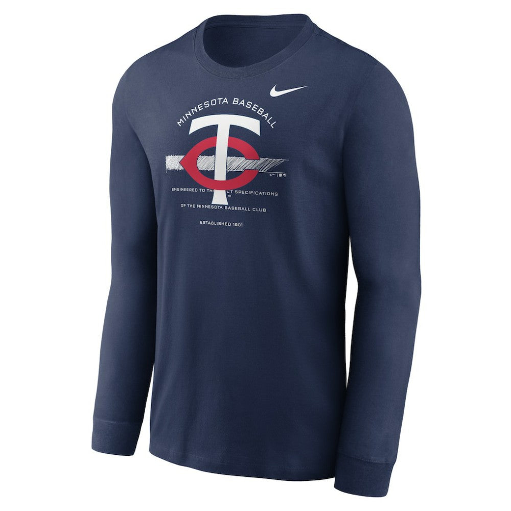 Minnesota Twins Nike Over Arch Performance Long Sleeve T-Shirt - MLB T-shirts