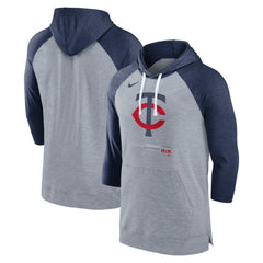 Minnesota Twins Nike Baseball Raglan 3/4-Sleeve Pullover Hoodie - MLB Hoodies