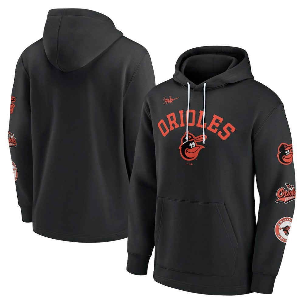Baltimore Orioles Nike Rewind Lefty Pullover Hoodie - MLB Hoodies