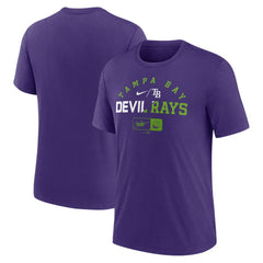 Tampa Bay Rays Nike Rewind Review Slash Tri-Blend T-Shirt - MLB T-shirts