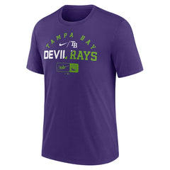 Tampa Bay Rays Nike Rewind Review Slash Tri-Blend T-Shirt - MLB T-shirts