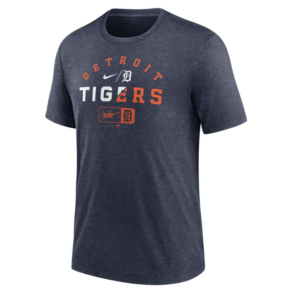 Detroit Tigers Nike Rewind Review Slash Tri-Blend T-Shirt - MLB T-shirts