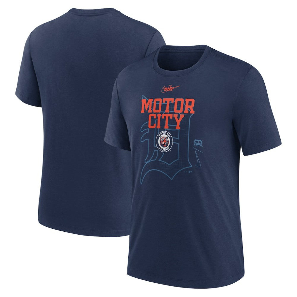 Detroit Tigers Nike Rewind Retro Tri-Blend T-Shirt - MLB T-shirts