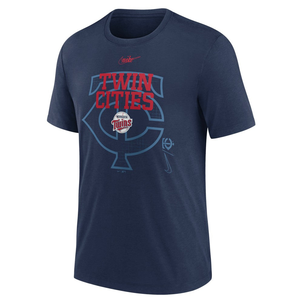 Minnesota Twins Nike Rewind Retro Tri-Blend T-Shirt - MLB T-shirts