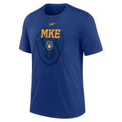 Milwaukee Brewers Nike Rewind Retro Tri-Blend T-Shirt - MLB T-shirts