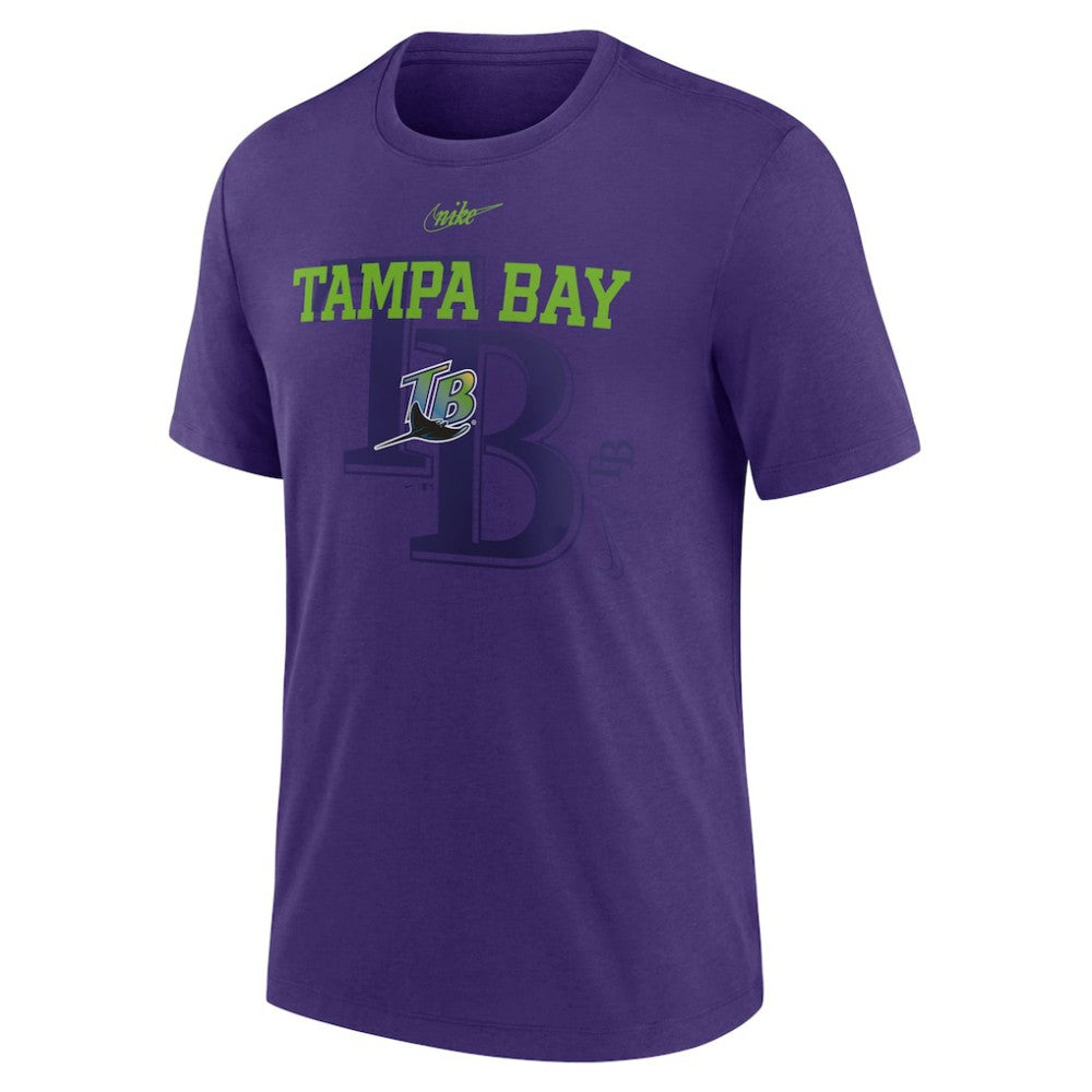 Tampa Bay Rays Nike Rewind Retro Tri-Blend T-Shirt - MLB T-shirts