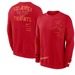 Atlanta Braves Nike Statement Ball Game Fleece Pullover Sweatshirt - MLB Pullover