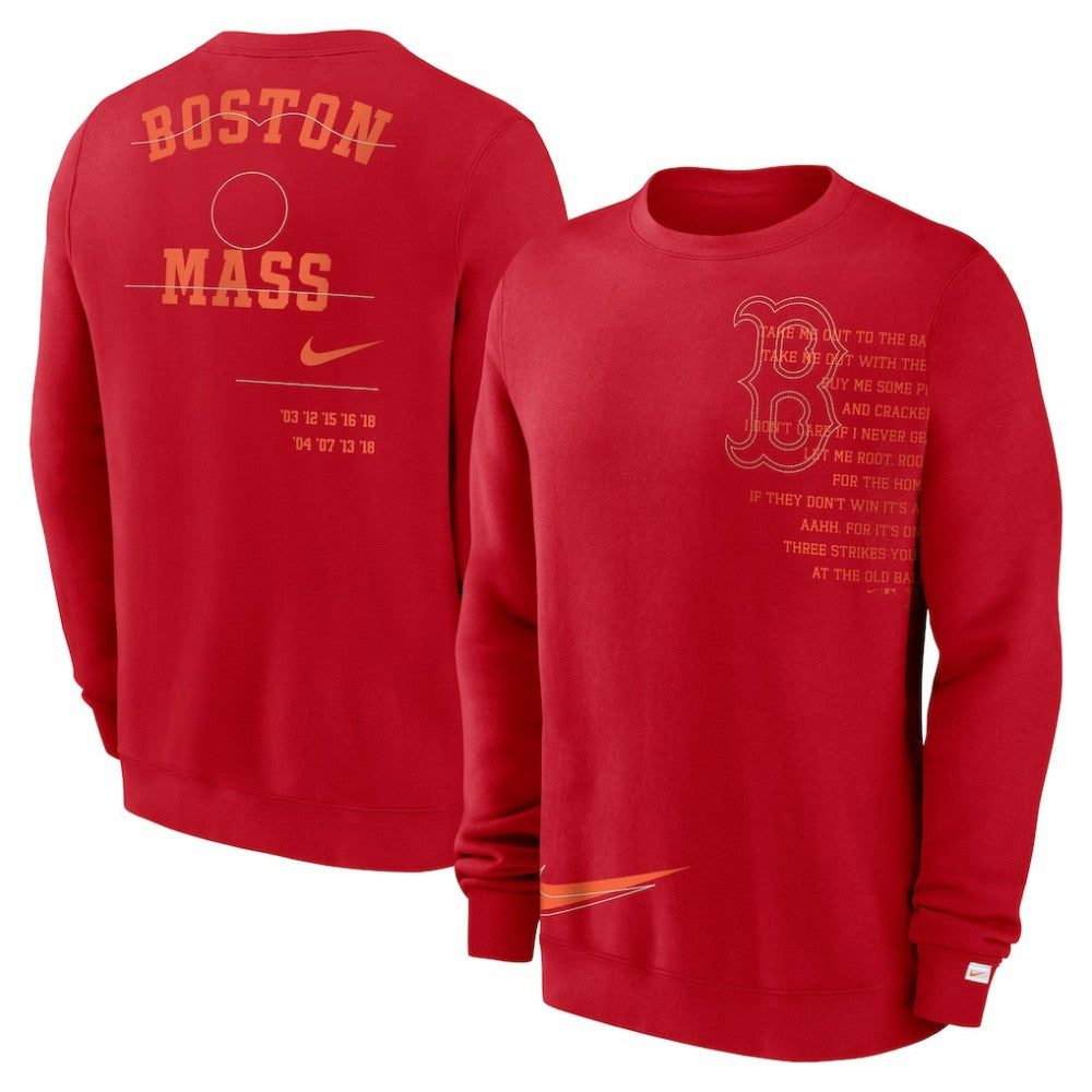 Boston Red Sox Nike Statement Ball Game Fleece Pullover Sweatshirt - MLB Pullover
