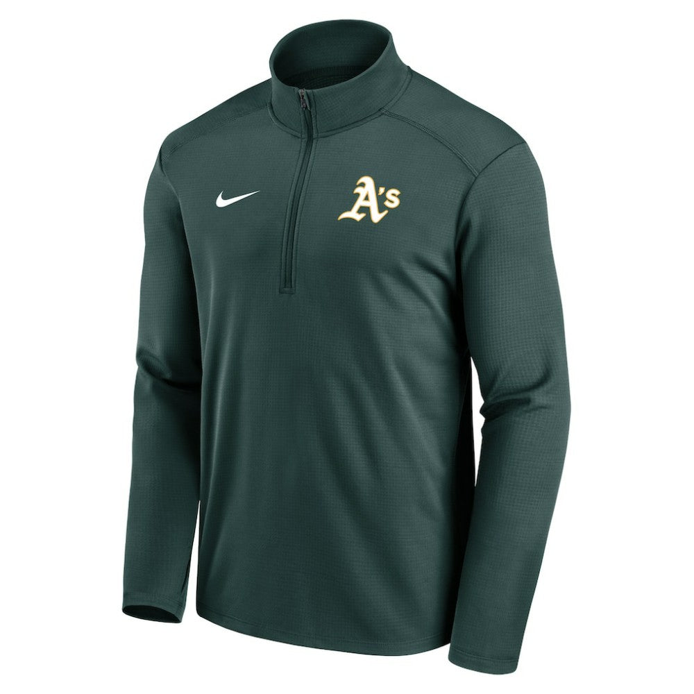 Athletics Nike Agility Pacer Performance Half-Zip Top - MLB Tops