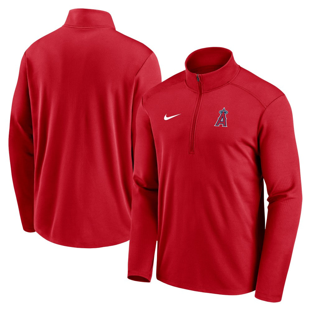 Los Angeles Angels Nike Agility Pacer Lightweight Performance Half-Zip Top - MLB Tops