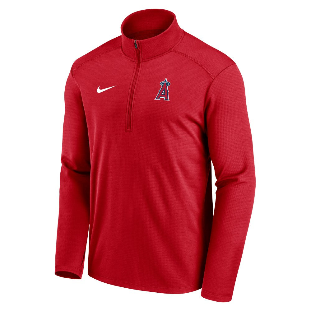 Los Angeles Angels Nike Agility Pacer Lightweight Performance Half-Zip Top - MLB Tops