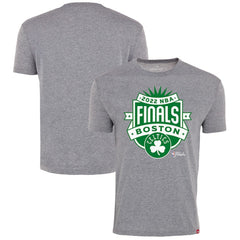 Gray Boston Celtics Sportiqe 2022 NBA Finals Crest Comfy T-Shirt | NBA